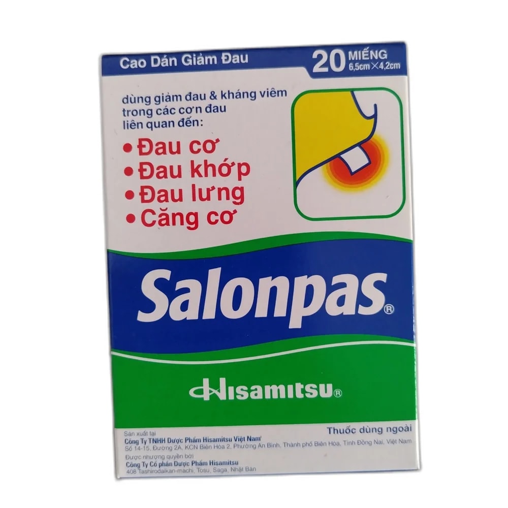 Salonpas Methyl salicylate 6.29% / dl-Camphor 1.24% / l-Menthol 5.71% / Tocopherol acetate 2.00% - Oudom Puthik Pharmacy