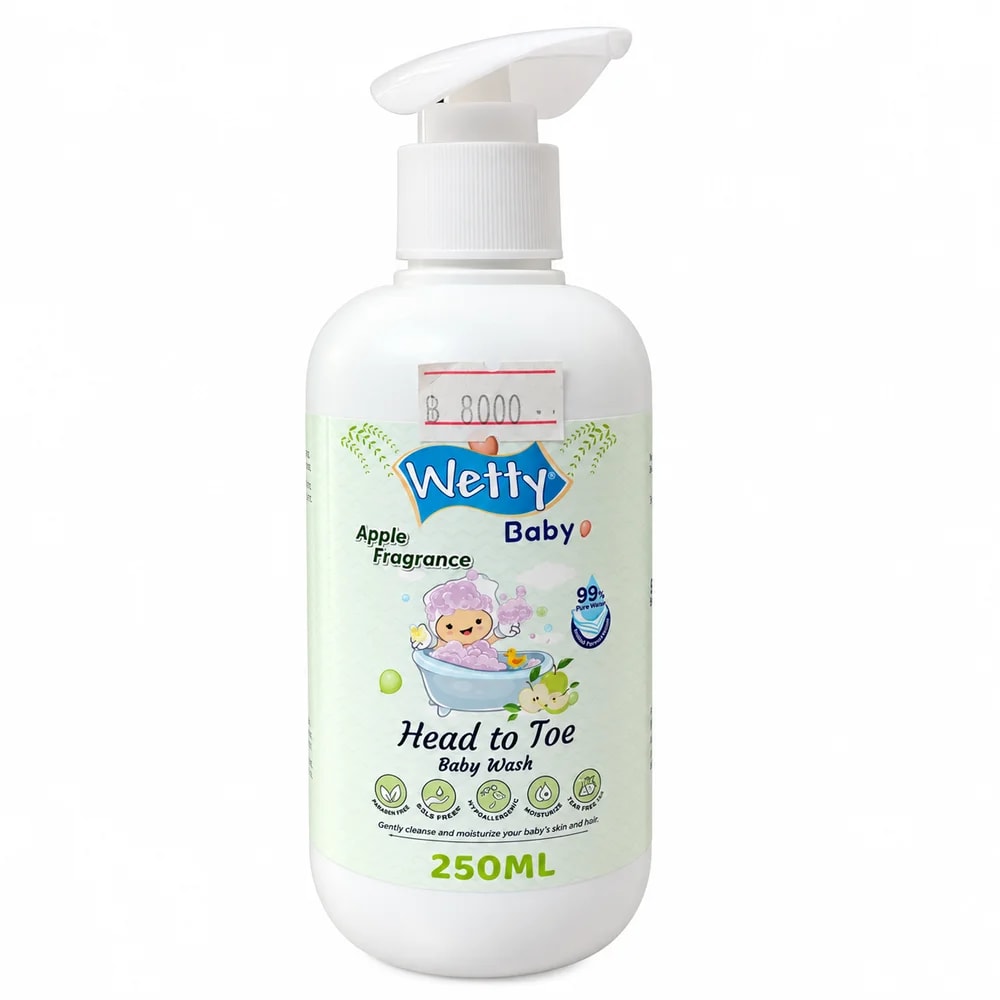 Wetty Baby Head to Toe Apple Fragrance Baby Wash 250 mL - Pharmacy Krech hong