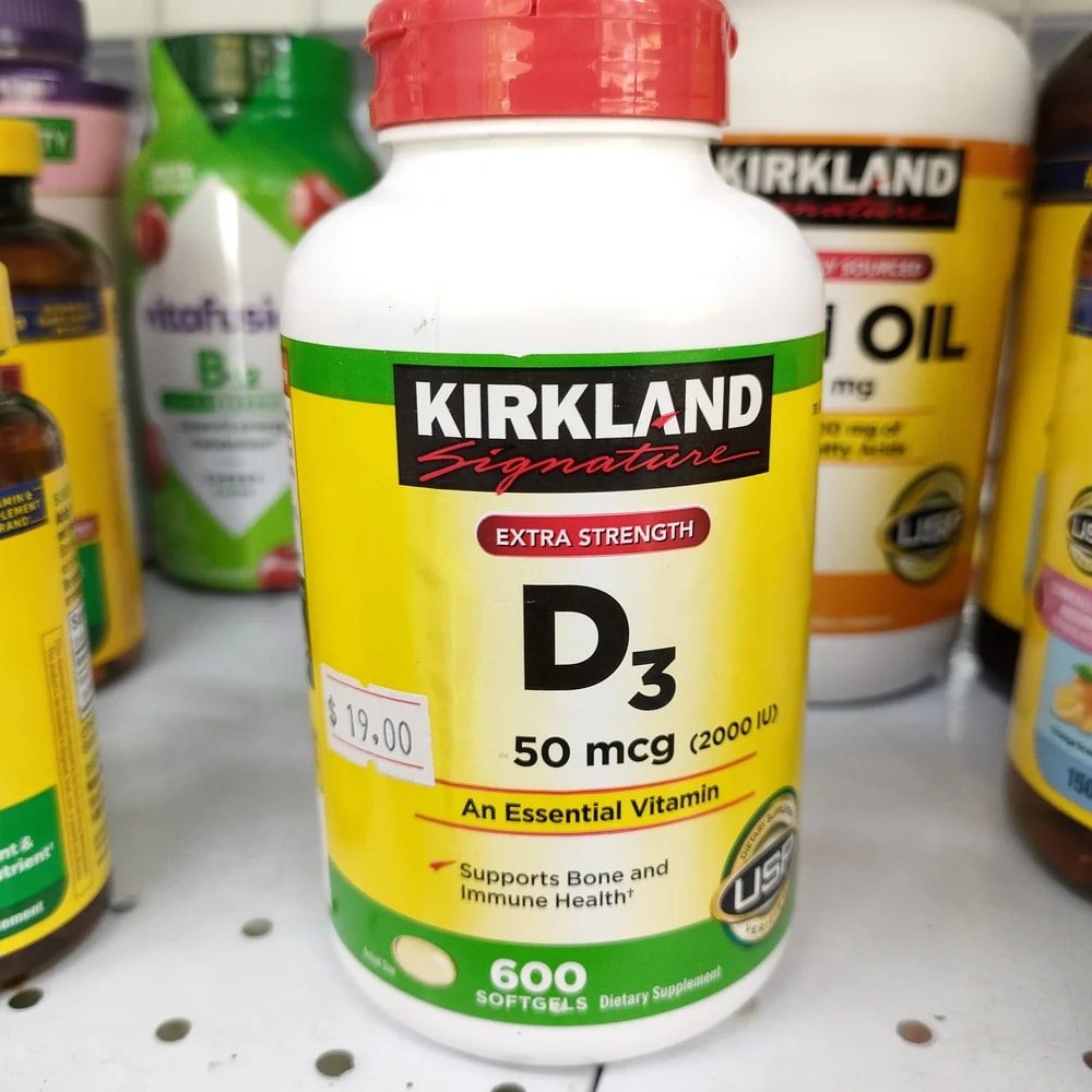 Kirkland Signature Vitamin D3 Extra Strength 50 mcg 50 mcg (2000 IU) per softgel - Depot De Pharmacie "A" Kim Houy
