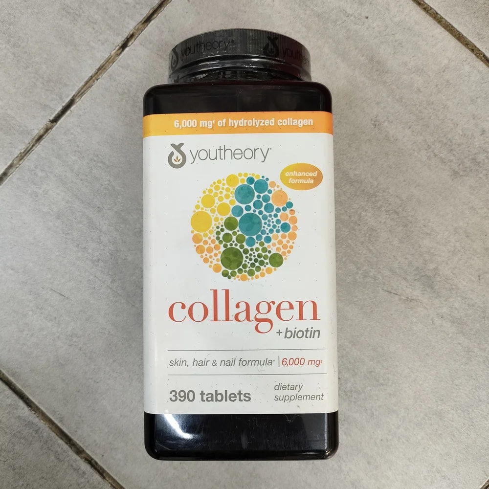 Youtheory Collagen + Biotin 6000 mg hydrolyzed collagen + 3000 mcg Biotin + 90 mg Vitamin C per 6-tablet serving - Depot De Pharmacie "A" Kim Houy