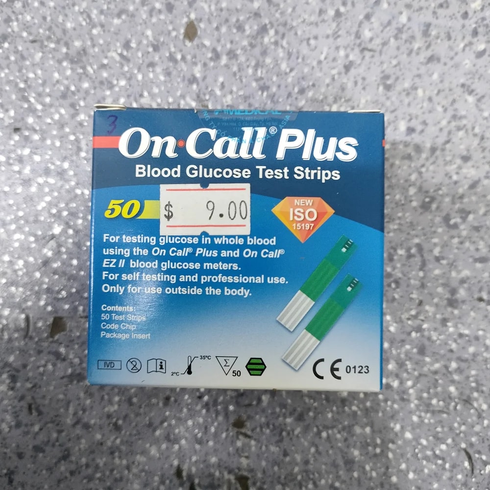 On Call Plus Blood Glucose Test Strips (50) Not available - Depot De Pharmacie "A" Kim Houy