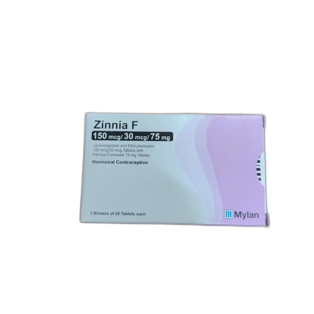 Zinnia F 150 mcg / 30 mcg / 75 mg - PHARMA ASSIST PHARMACY