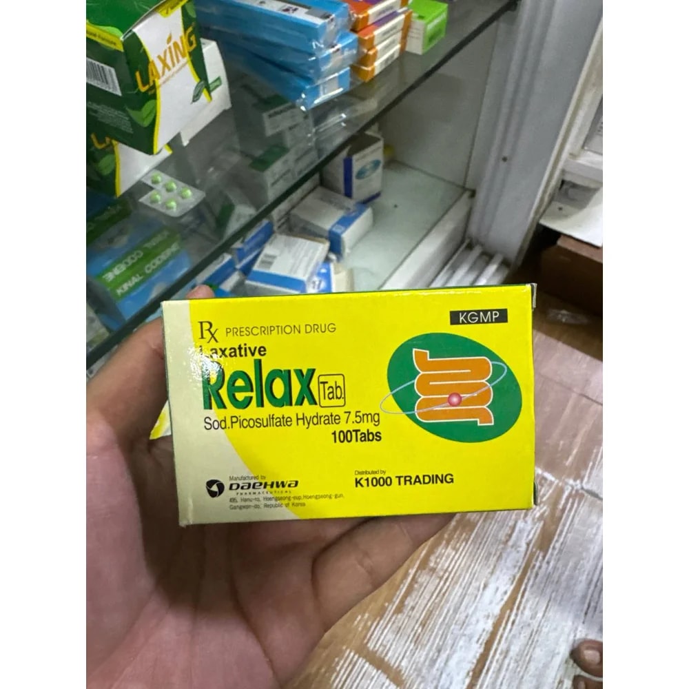 Relax Tab. Sodium picosulfate hydrate 7.5 mg tablets, 100 tablets - Kim Yi