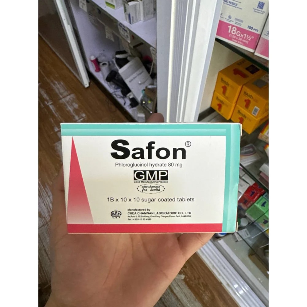 Safon Phloroglucinol hydrate 80 mg sugar-coated tablets - Kim Yi