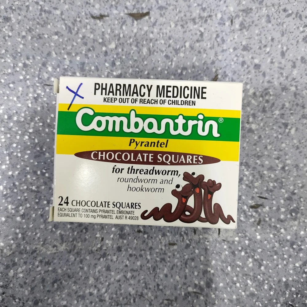 Combantrin Chocolate Squares 100 mg - Depot De Pharmacie "A" Kim Houy