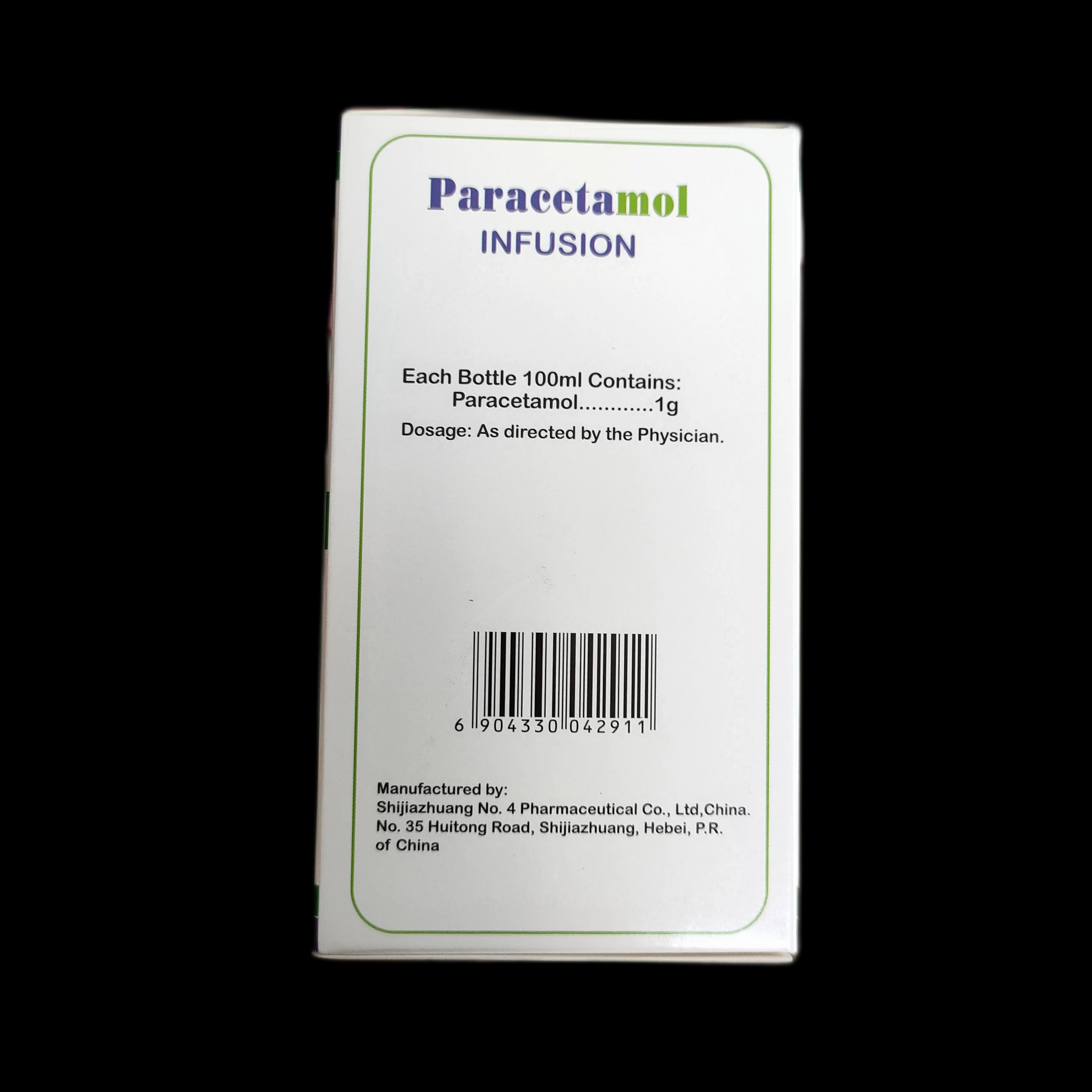 Paracetamol Infusion 1g/100ml - SREY MOM PHARMACY
