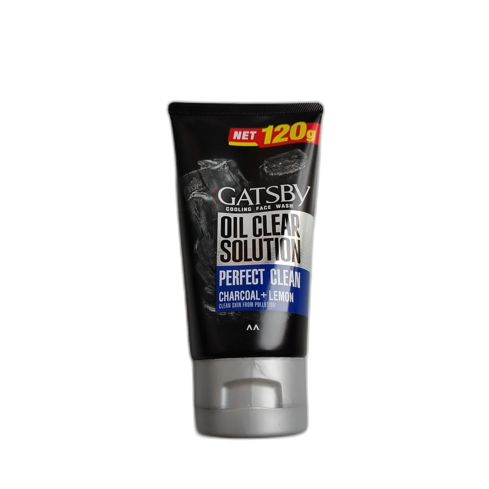 Gatsby Oil Clear Solution Cooling Face Wash (Perfect Clean - Charcoal + Lemon) 120g 120 g - PHARMACIE RATANAK