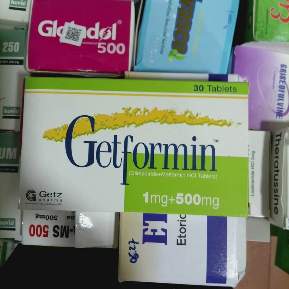 Getformin 1 mg / 500 mg film-coated tablets - PHARMCY ARUN REAS