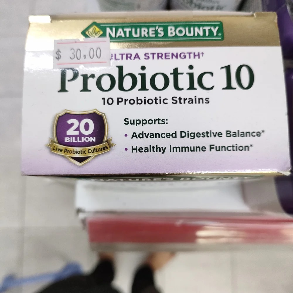 Nature's Bounty Ultra Strength Probiotic 10 1 capsule daily (20 billion CFU per capsule) - Depot De Pharmacie "A" Kim Houy