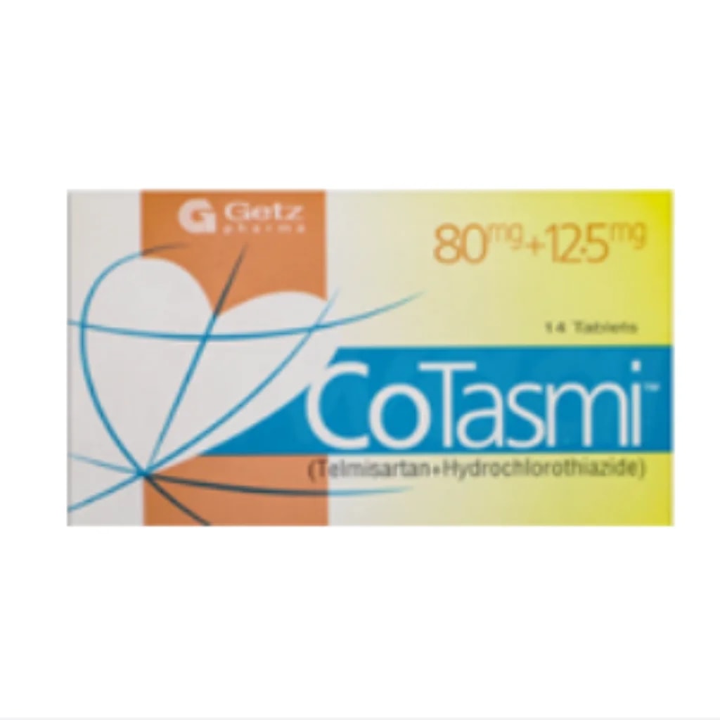 Co-Tasmi 80mg/12.5mg (Telmisartan + Hydrochlorothiazide) 80mg/12.5mg - Phnom Penh Care Pharmacy 2ND Floor / Under CENTRAL HOSPITAL