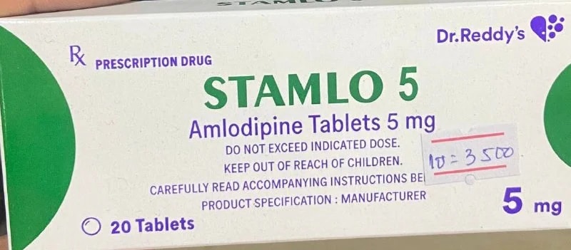 STAMLO 5 Amlodipine Tablets 5mg -  ឱសថស្ថាន សិរីសួស្ដី105K