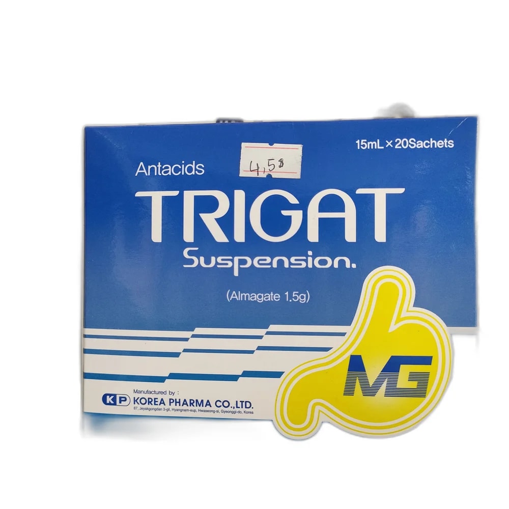 Trigat Suspension Almagate 1.5 g per 15 ml sachet - MEY PHARMA PHARMACY