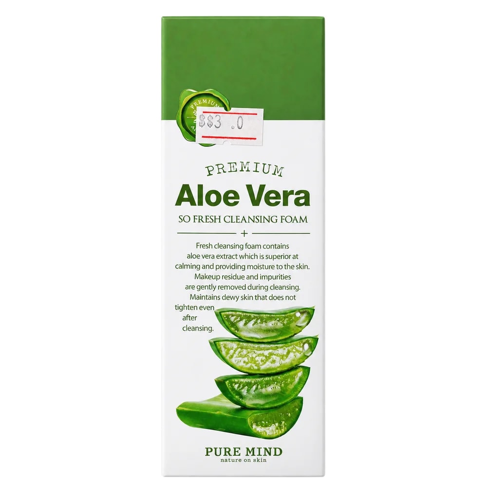 Pure Mind Premium Aloe Vera So Fresh Cleansing Foam 100 mL - Pharmacy Krech hong