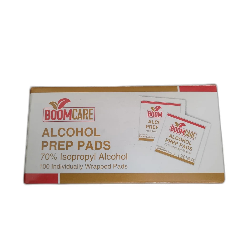 Boomcare Alcohol Prep Pads 70% Isopropyl Alcohol - PHARMACIE PUNLEU SOKPHEAP II