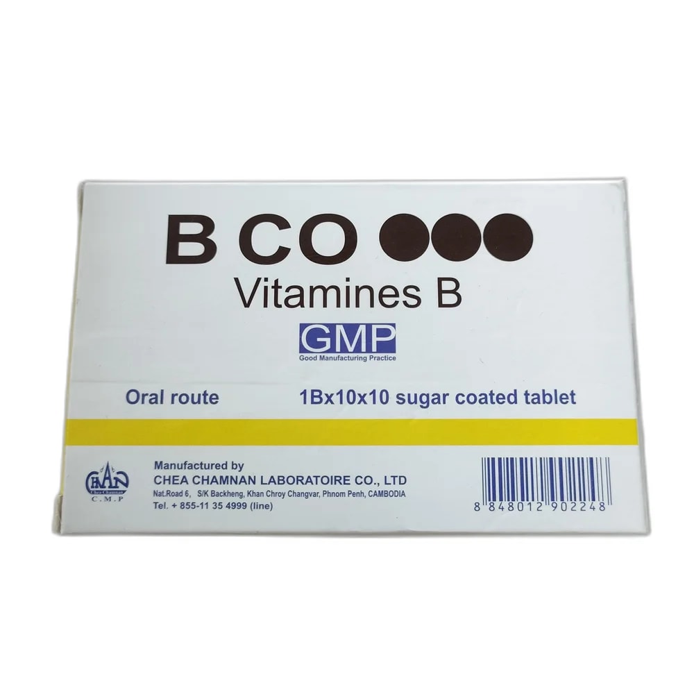 B CO Vitamines B B-complex sugar-coated tablet - SUKHA PHARMACY