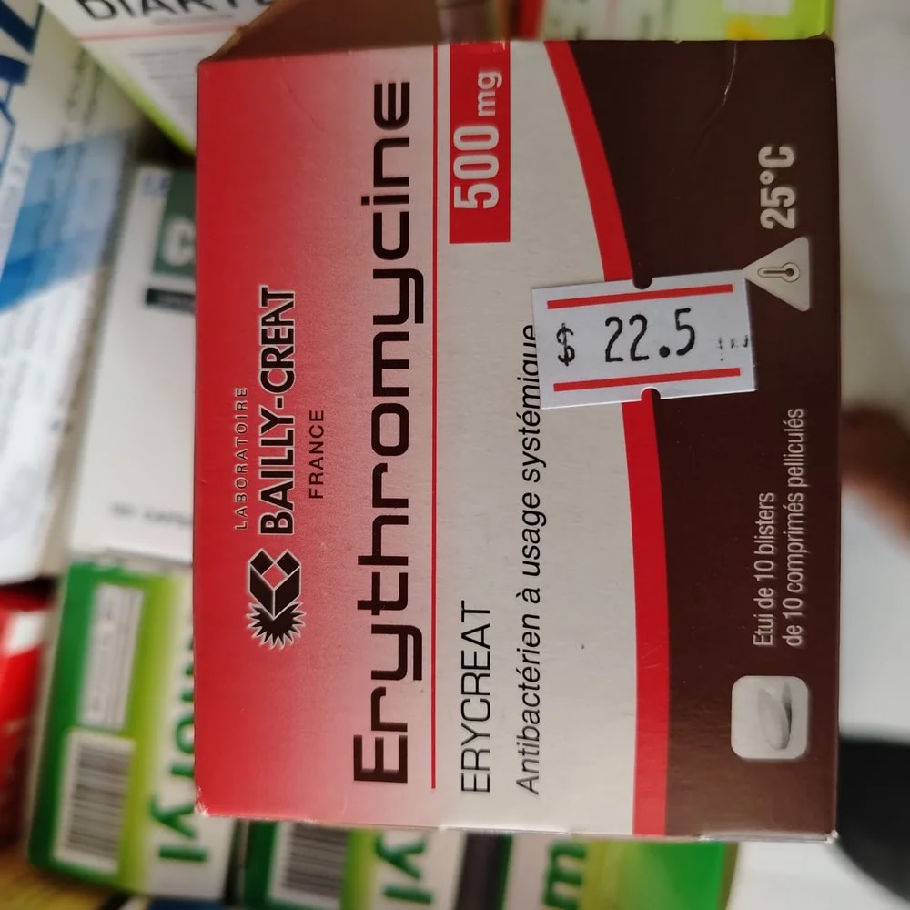 Erythromycine Erycreat 500 mg per tablet - CHEANIMUL PHARMACY