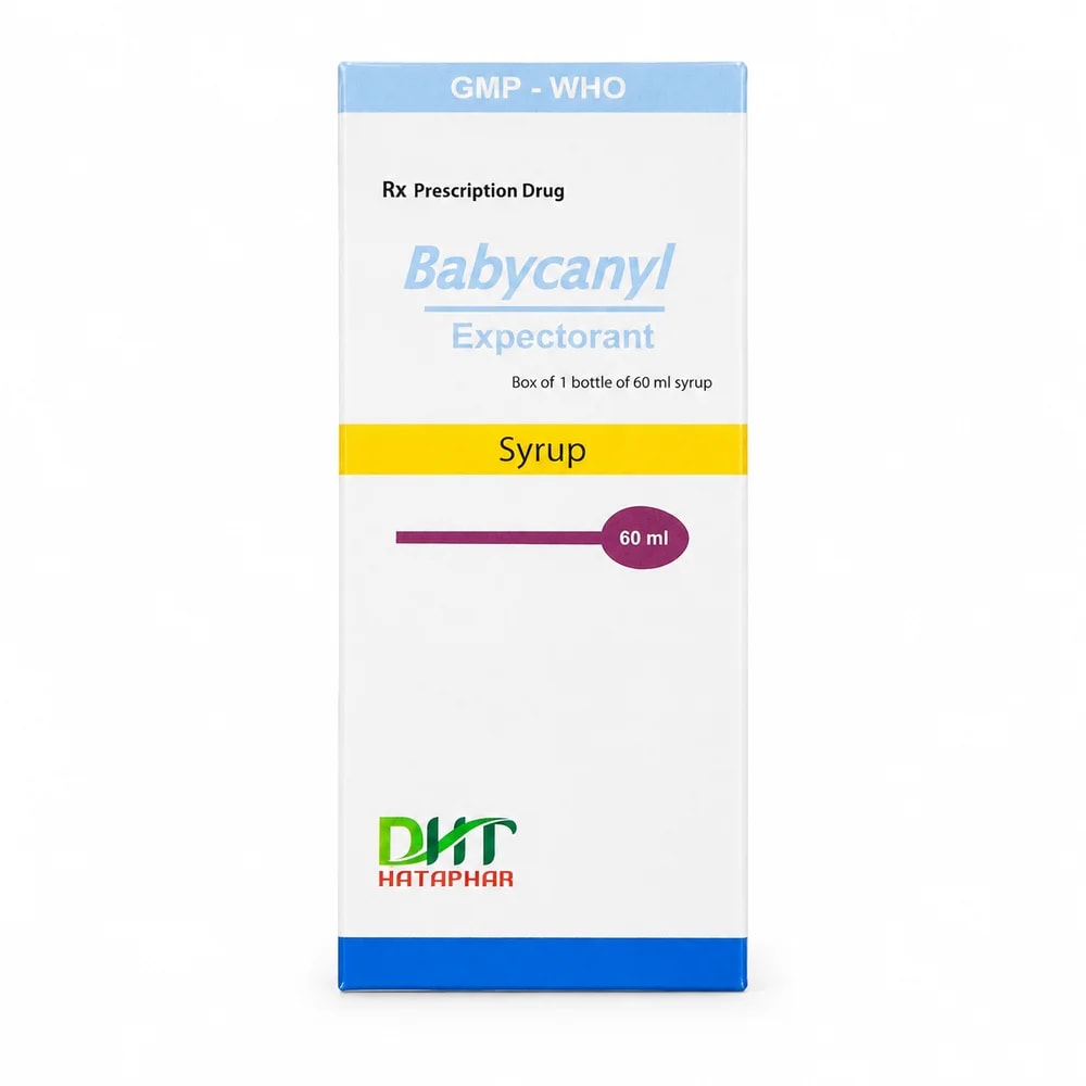 Babycanyl Expectorant Syrup Terbutaline sulfate 1.5 mg and guaifenesin 66.5 mg per 5 ml, 60 ml - Kim Yi