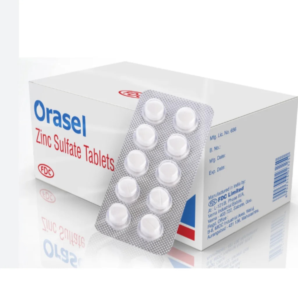 Orasel 20mg Elemental zinc 20 mg per uncoated tablet - Oudom Puthik Pharmacy