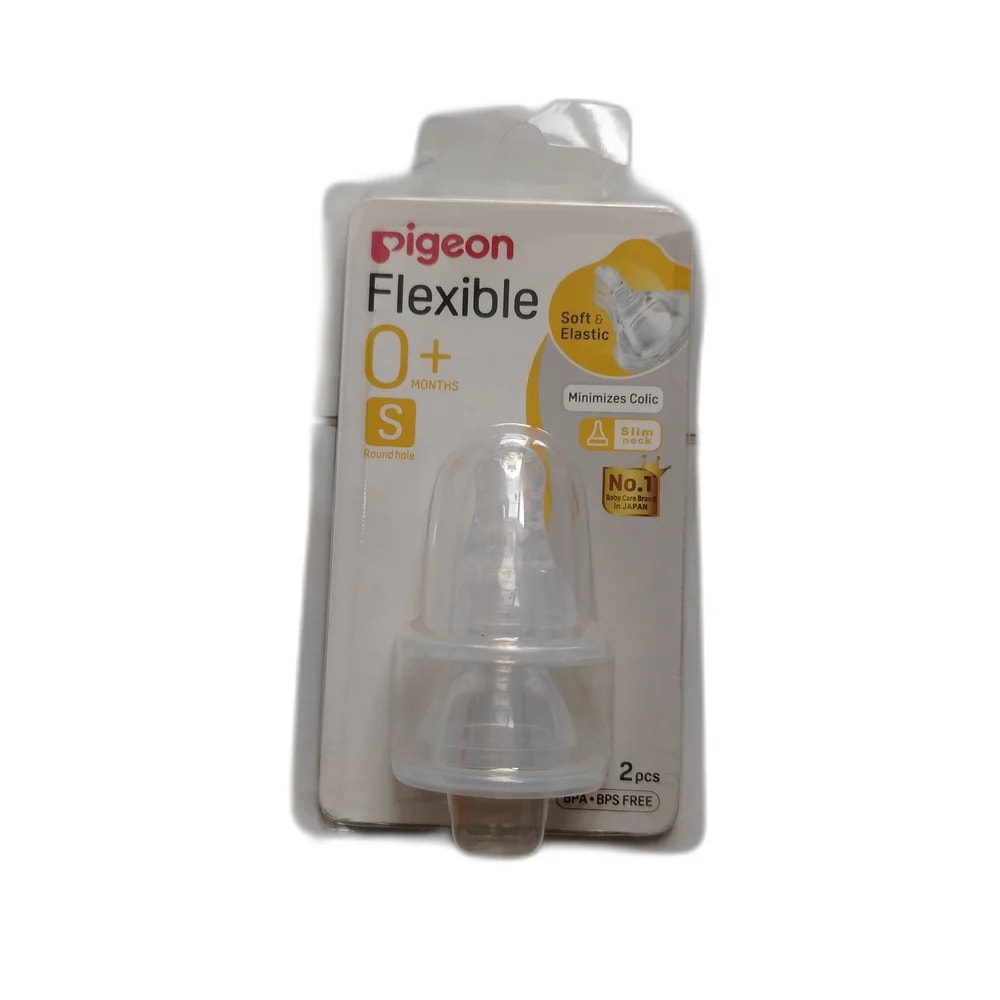 Pigeon Flexible (Slim Neck, Size S, 0+ Months, Round Hole, 2-pack) Size S - PHARMACIE RATANAK