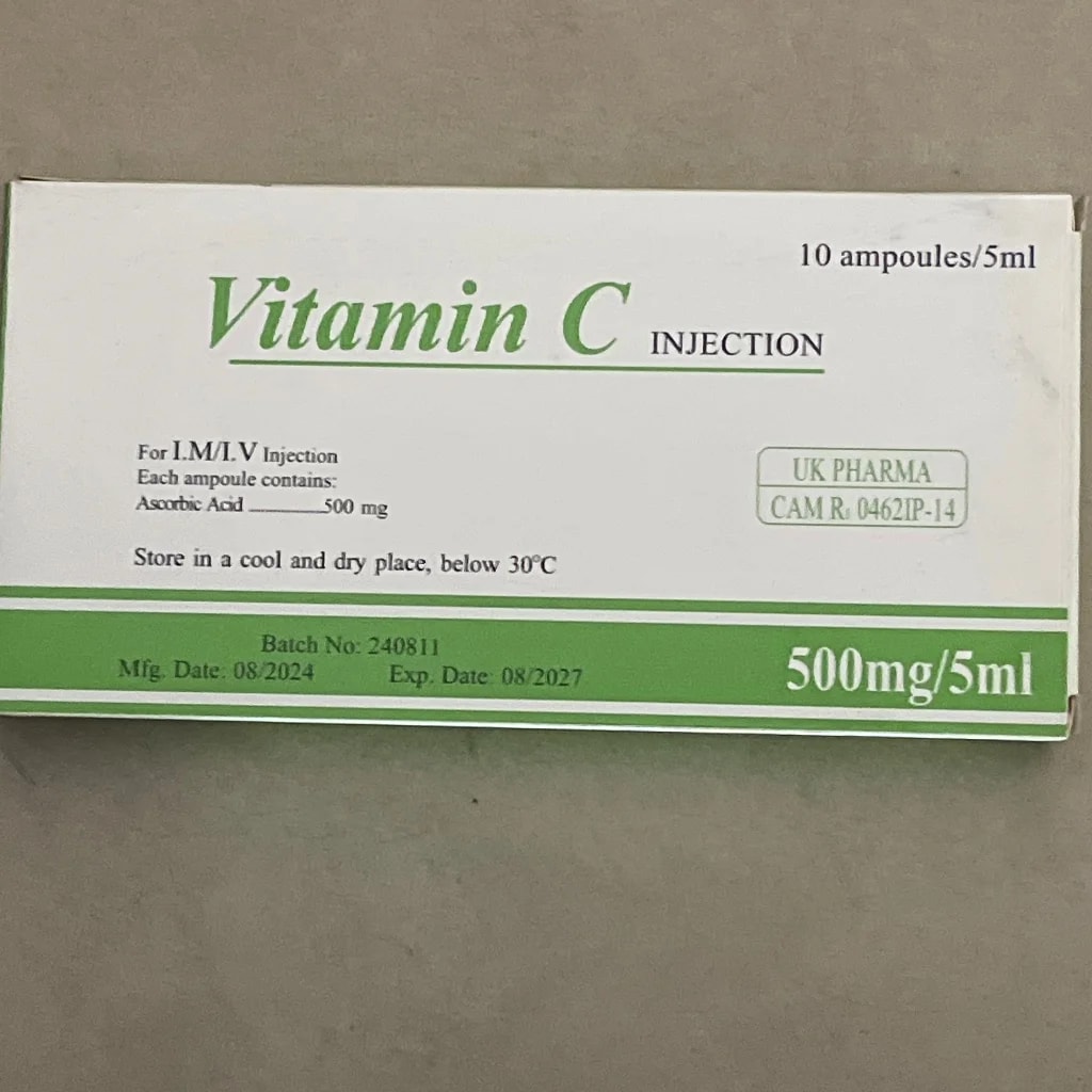 Vitamin C Injection 500 mg/5 ml - PONLEU DOUNG DARA PHARMACY