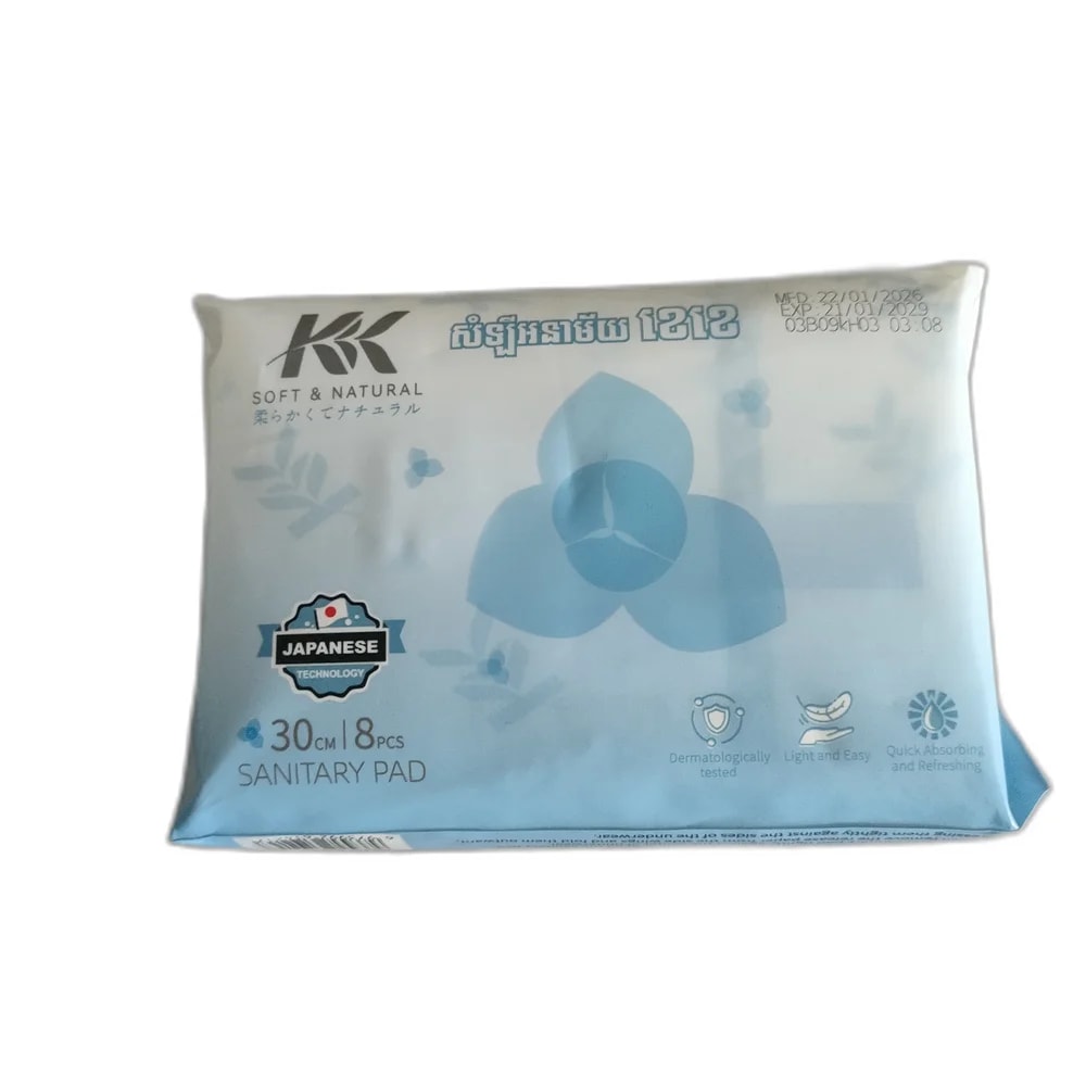KK Soft & Natural Sanitary Pads 30 cm - SUKHA PHARMACY