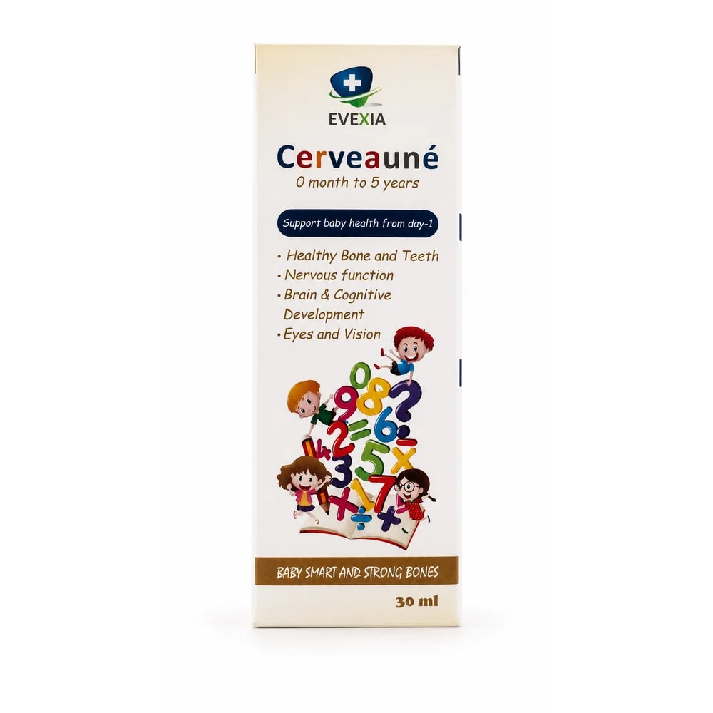 Cerveauné Vitamin D3 400 IU (10 mcg) / DHA 1 mg per 10 drops - Preah Chan Tep Pharmacy