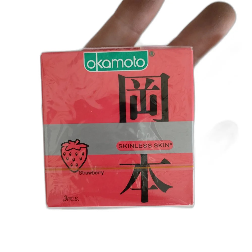 Okamoto Skinless Skin Strawberry Condoms 53 ± 2 mm - SUKHA PHARMACY