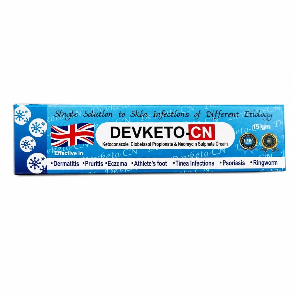 Devketo-CN Ketoconazole 1% / Clobetasol propionate 0.025% / Neomycin sulphate 1% cream - Preah Chan Tep Pharmacy