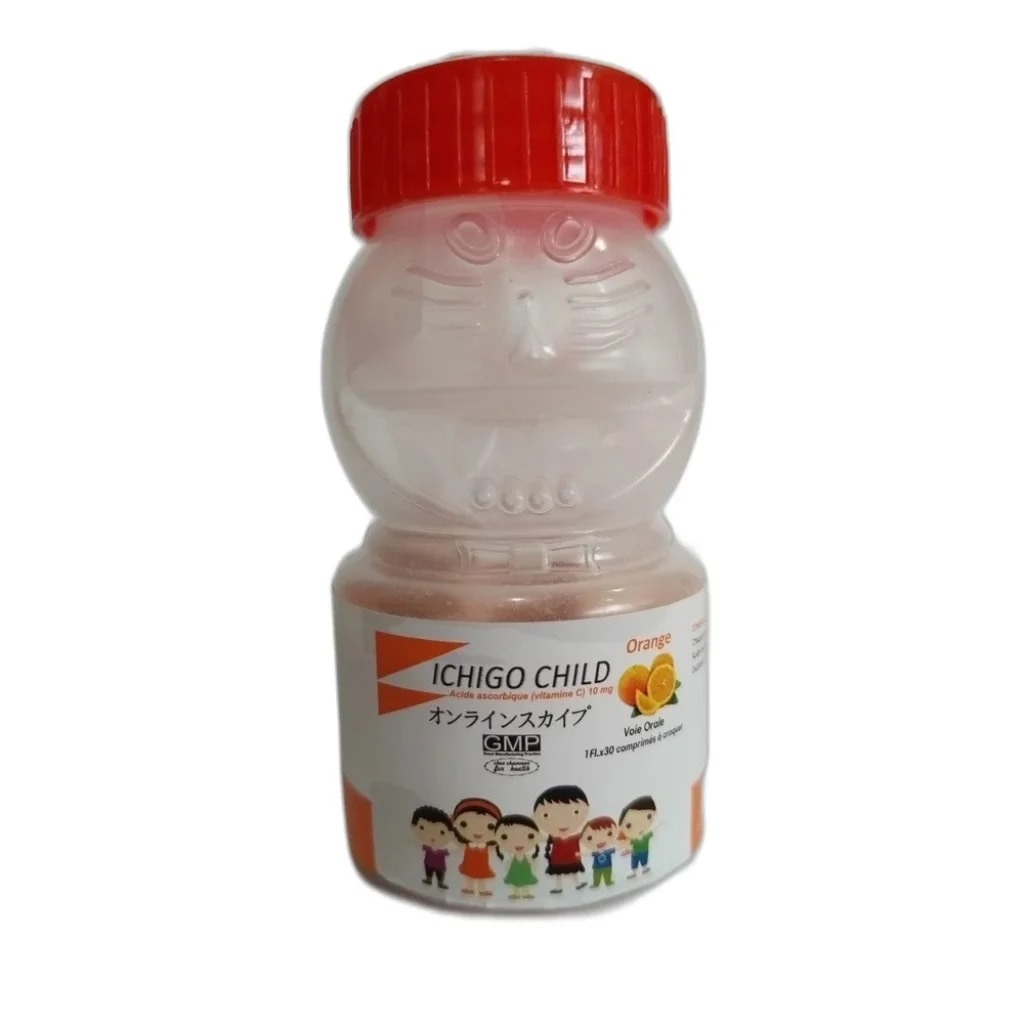 Ichigo Child Orange Vitamin C 10 mg per chewable tablet - ឱសថស្ថាន សុខលាភ