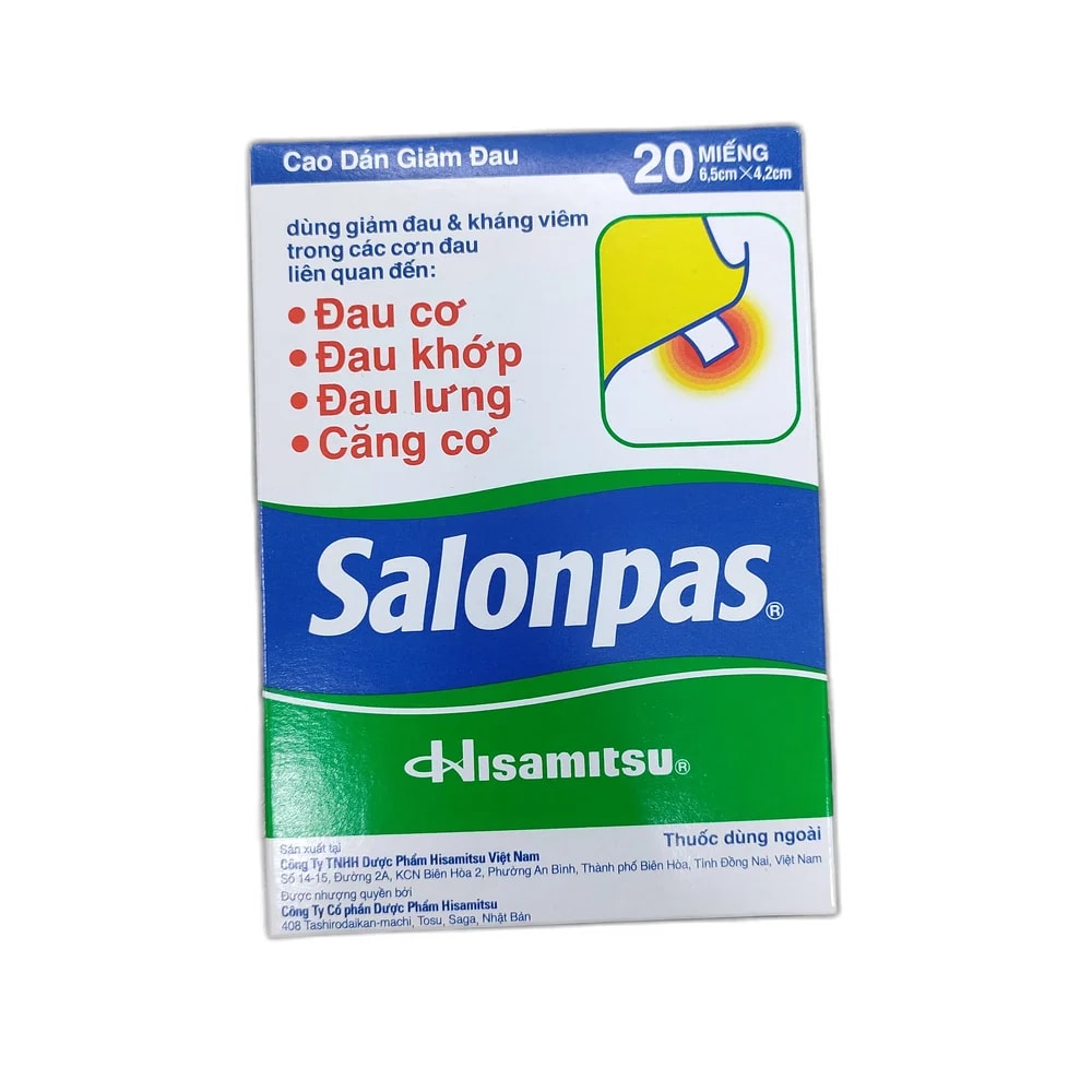 Salonpas 6.29% / 5.71% / 2% / 1.24% - Depot de Pharmacie B Rotha