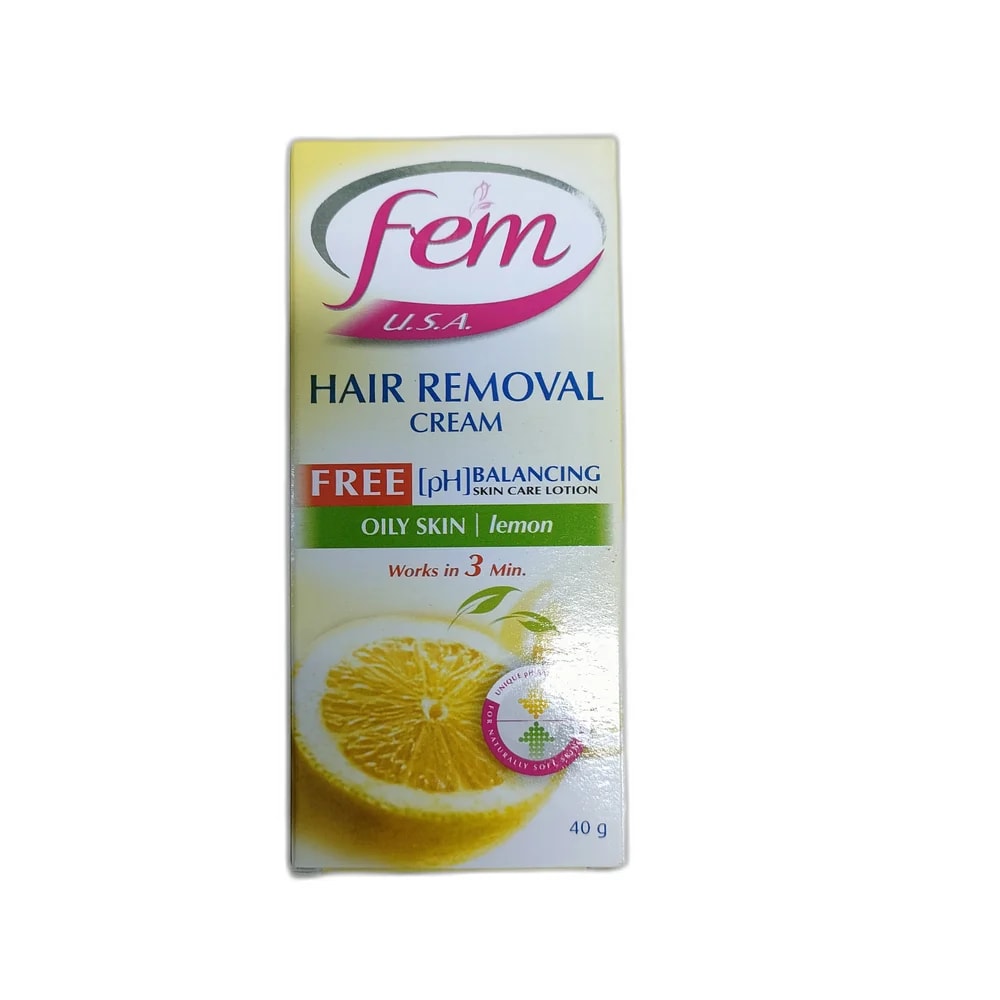 Fem Hair Removal Cream Oily Skin Lemon 40 g cream + 5 g lotion - Depot de Pharmacie B Rotha