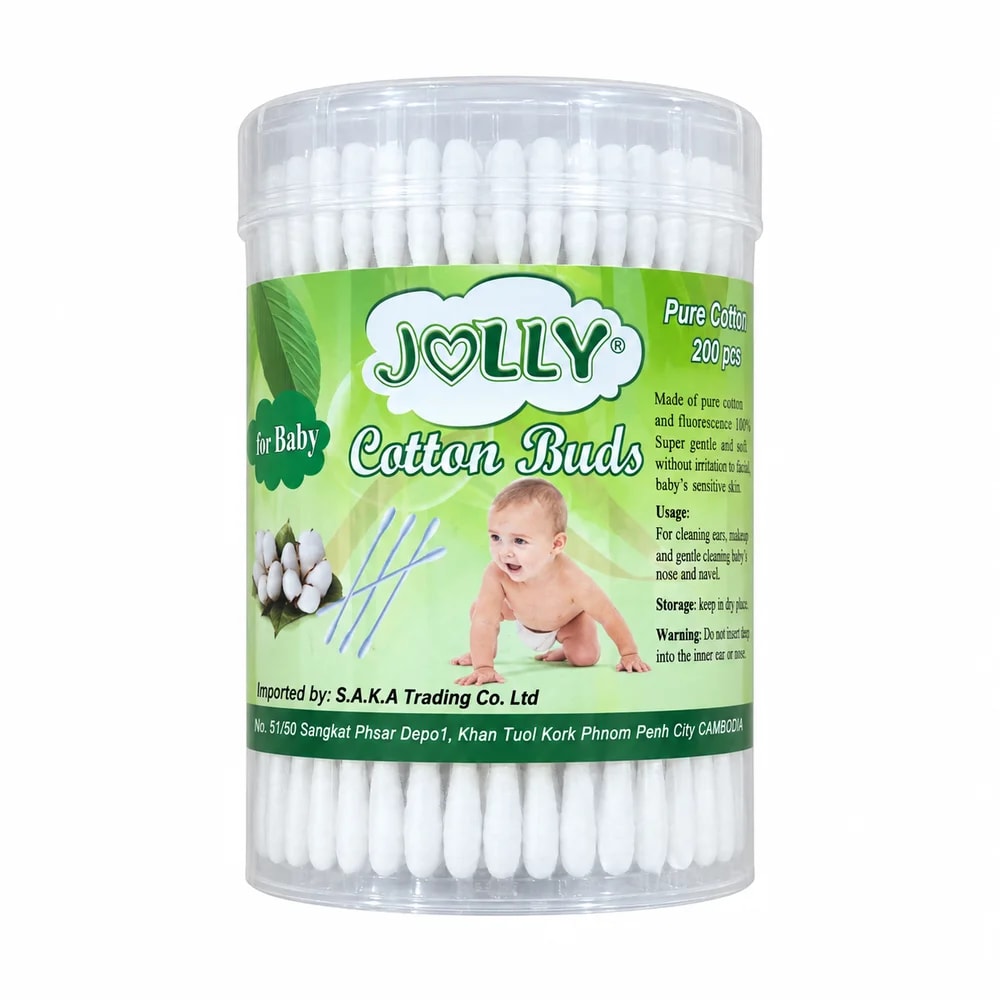 Jolly Baby Cotton Buds 200 pcs - PHARMCY ARUN REAS