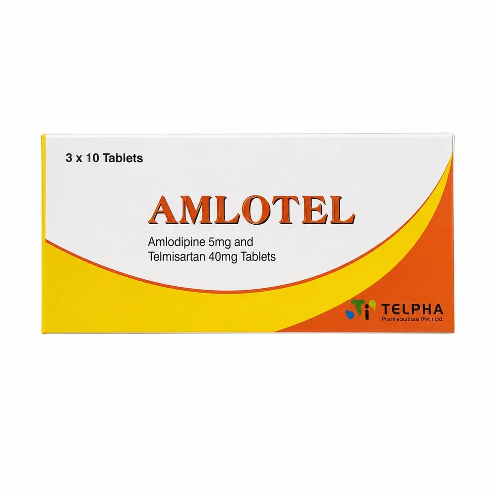 AMLOTEL Amlodipine 5 mg / telmisartan 40 mg tablets, 3 x 10 tablets - Kim Yi