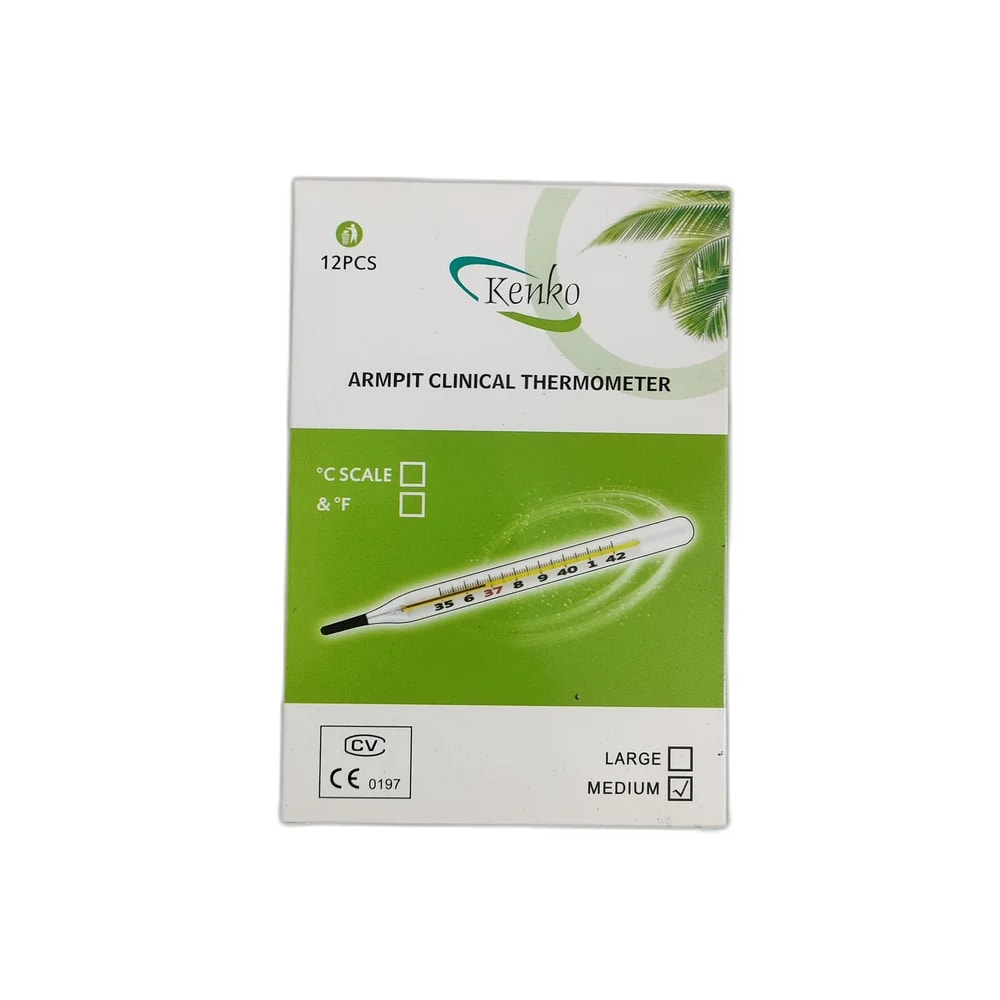 Kenko Armpit Clinical Thermometer 35-42 degrees Celsius range, medium size - PHARMACIE MONGKUL
