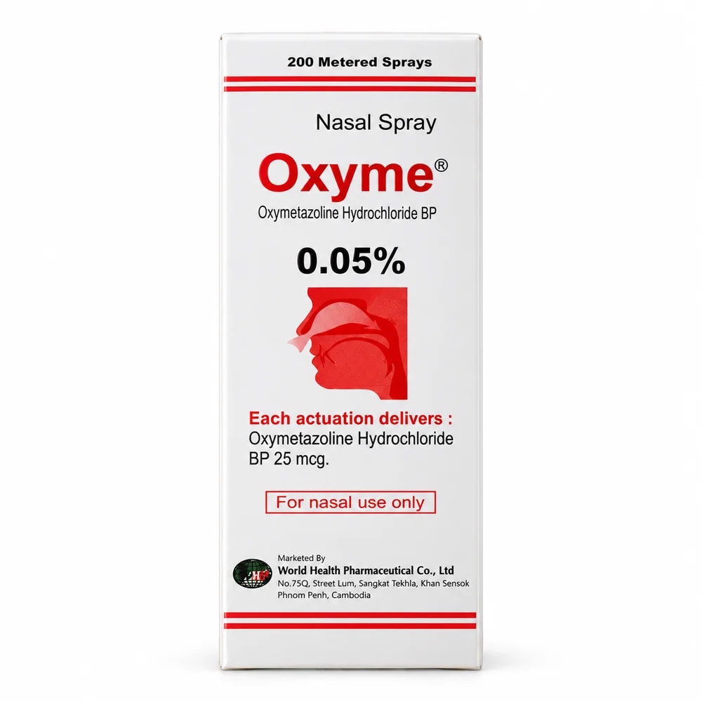 Oxyme Oxymetazoline hydrochloride 0.05% (25 mcg per actuation) - Reachiny Pharmacy