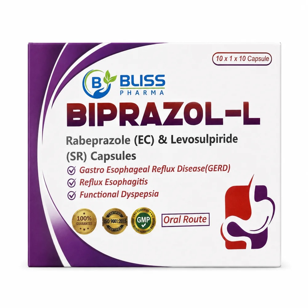 Biprazol-L Rabeprazole sodium 20 mg and levosulpiride sustained-release 75 mg capsules - Kim Yi