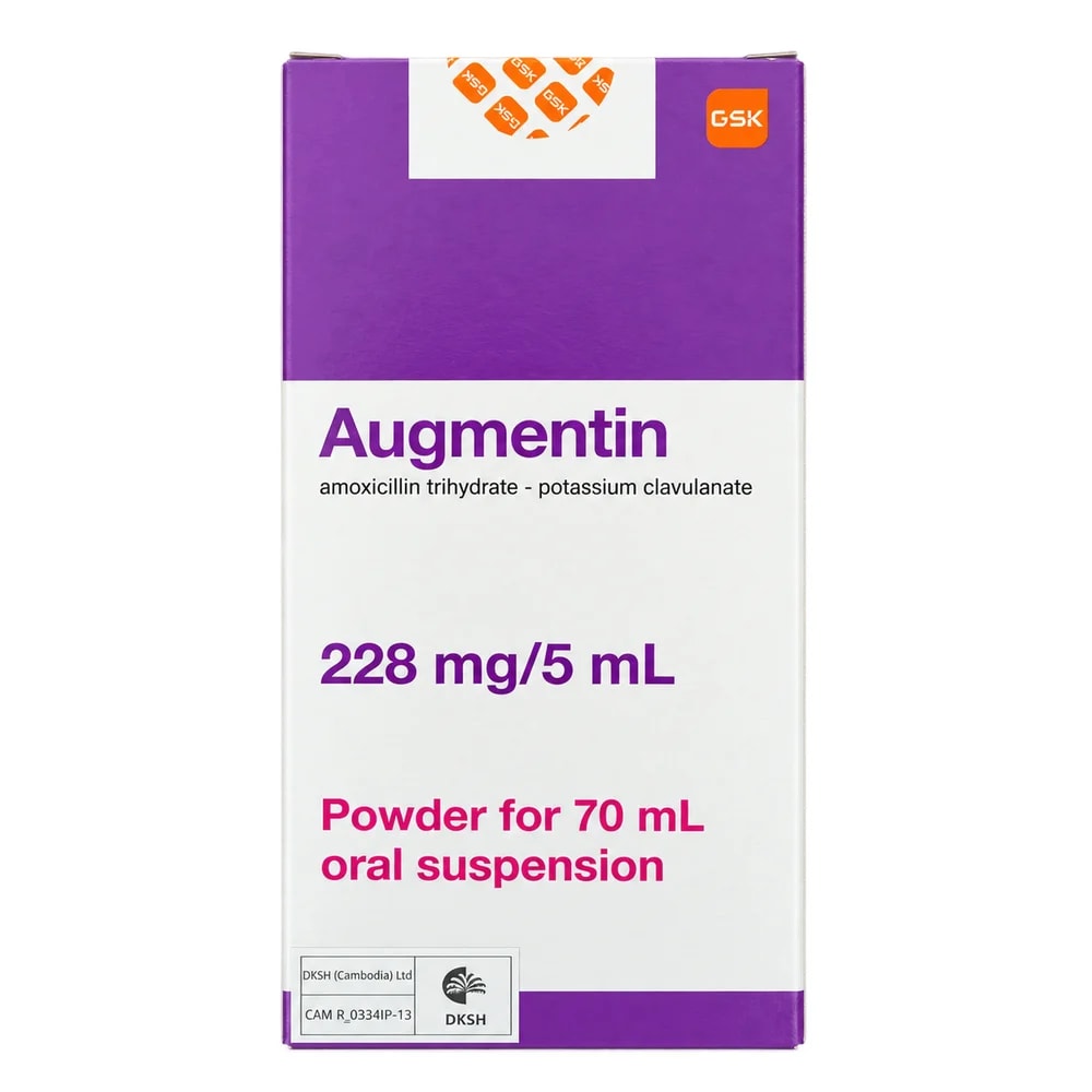 Augmentin 200 mg/28.5 mg per 5 mL - Pharmacy Krech hong