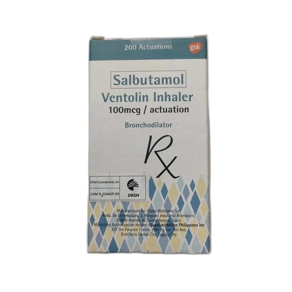 Ventolin Inhaler 100 mcg per actuation - PHARMACIE PORNLEU PICH