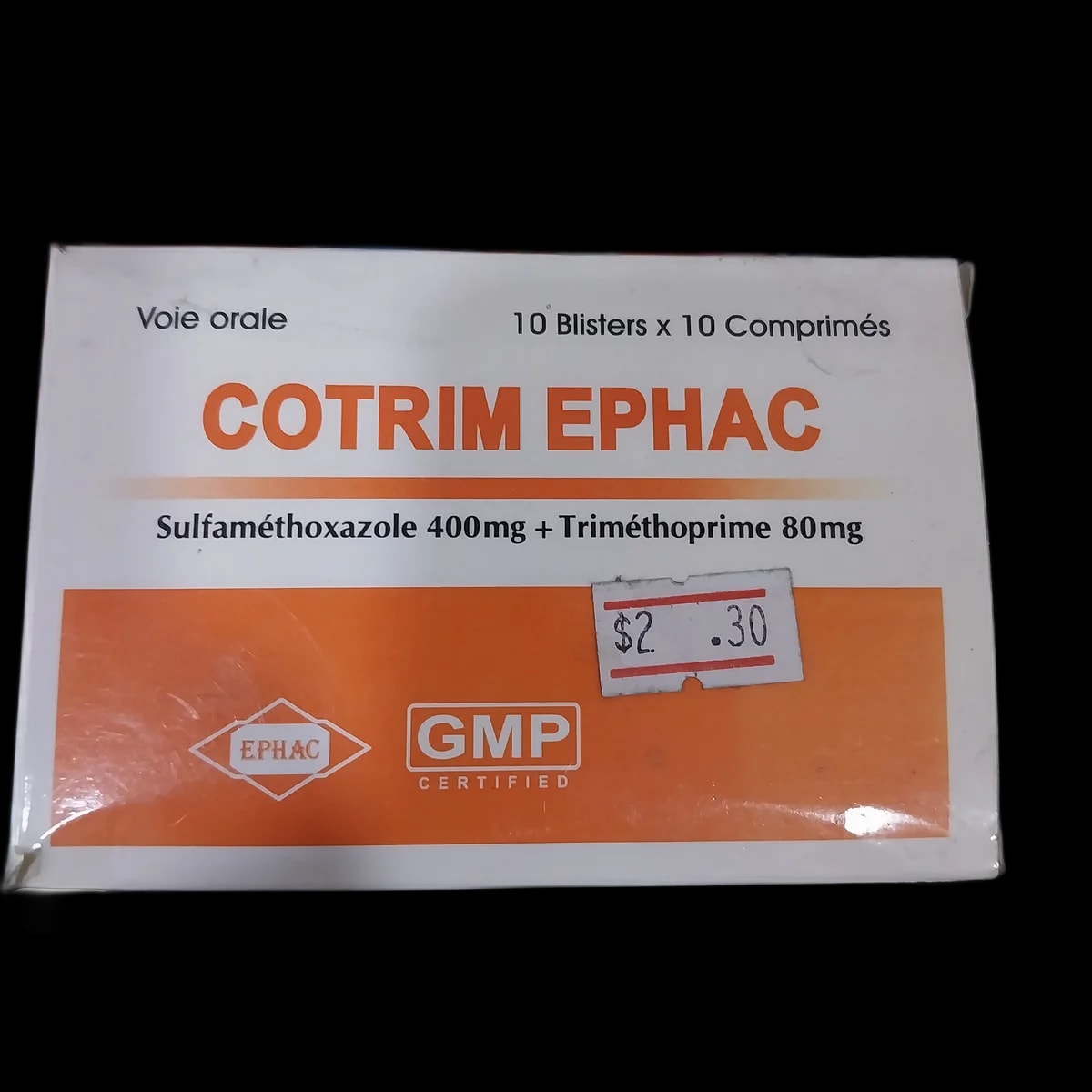 Cotrim EPHAC Sulfamethoxazole 400mg + Trimethoprime 80mg - ឱសថស្ថានព្រះខ័នពេជ្រ