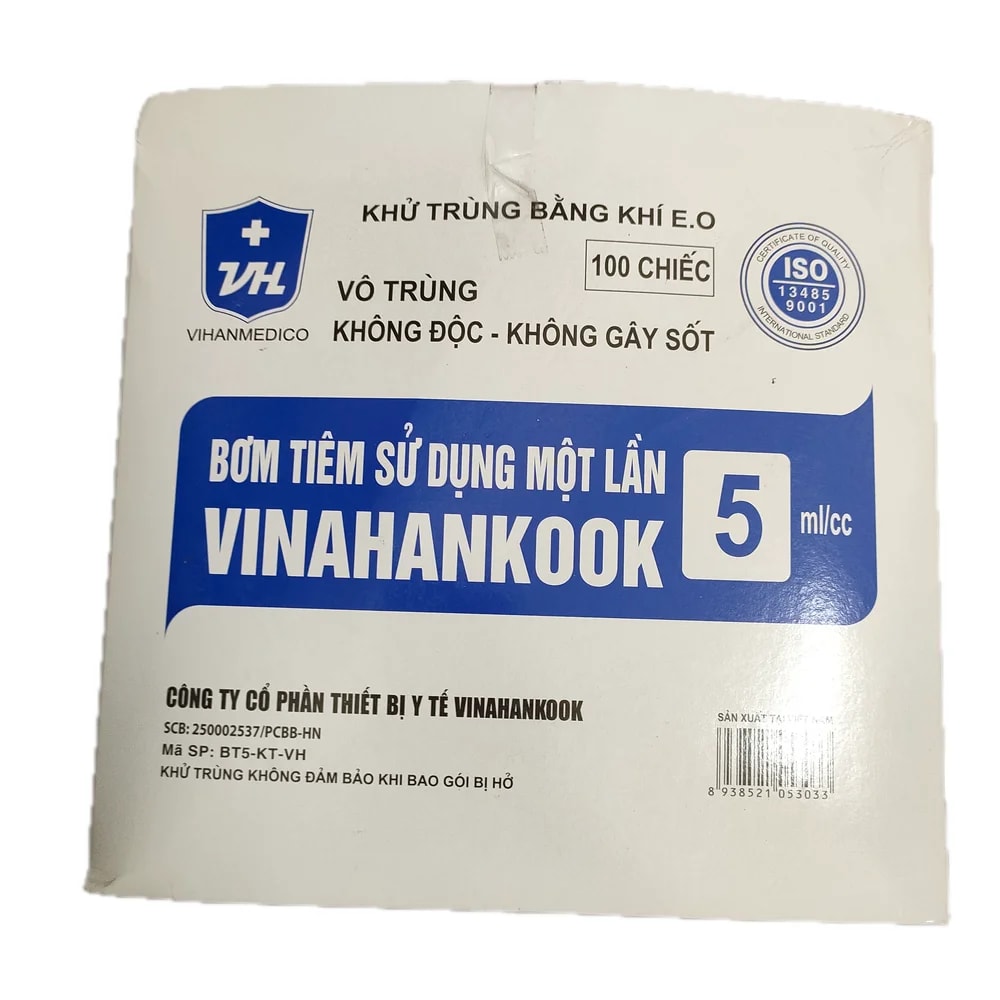 Vinahankook Disposable Syringe 5 ml - Preash Khan Pich I Pharmacy