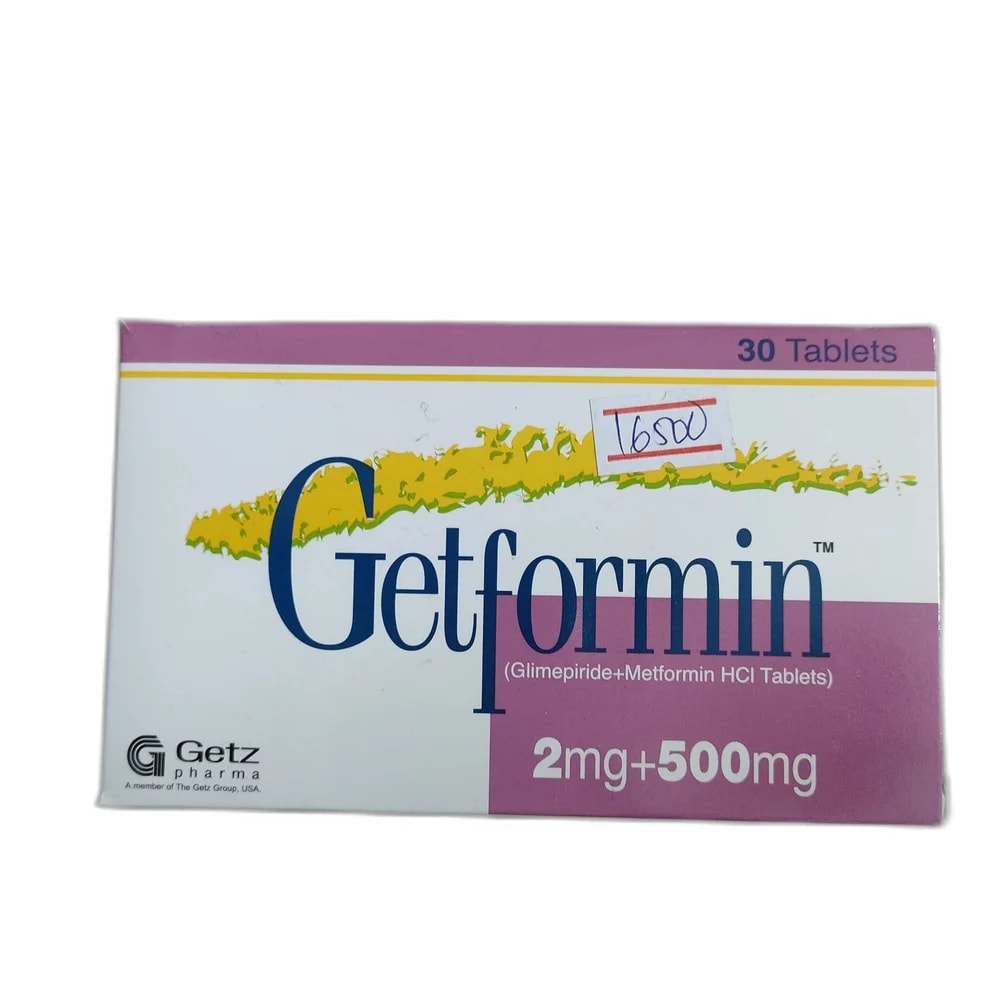 Getformin Glimepiride 2 mg + Metformin HCl 500 mg - PHARMACIE MONGKUL