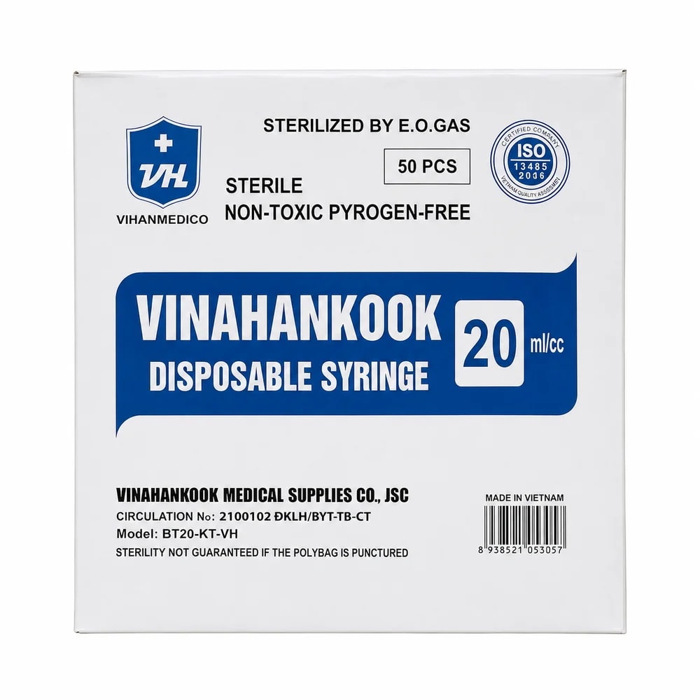 Vinahankook Disposable Syringe 20 mL/cc - Preah Chan Tep Pharmacy 