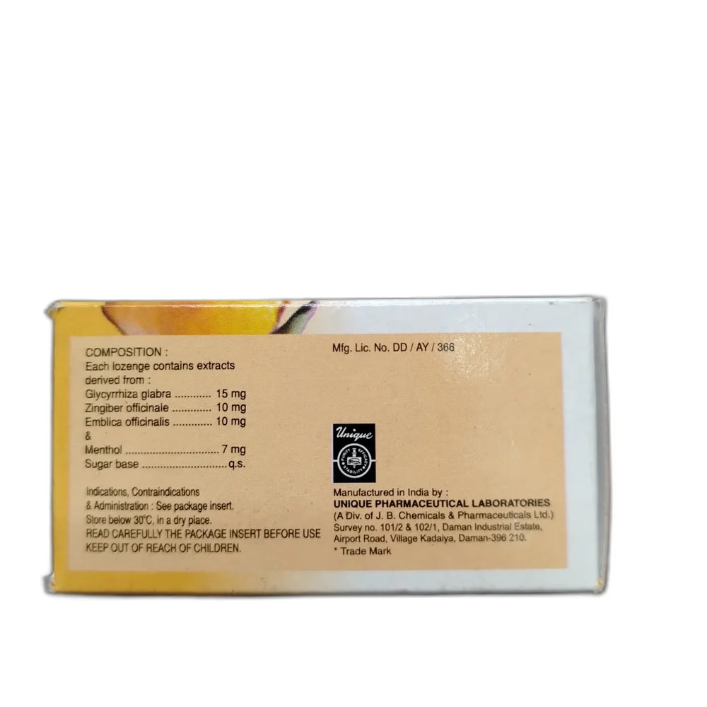 Zecuf Glycyrrhiza glabra 15 mg / Zingiber officinale 10 mg / Emblica officinalis 10 mg / Menthol 7 mg (Herbal) - DHOU CARE PHARMACY