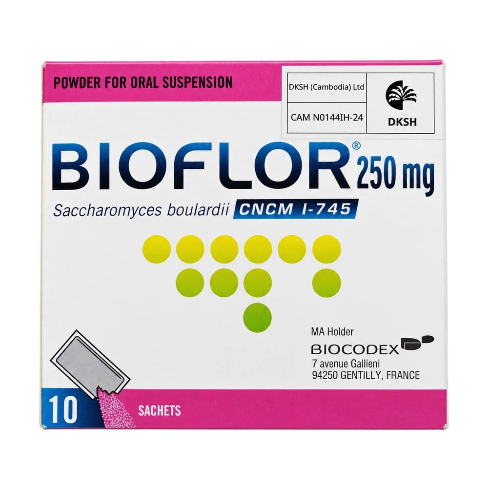 Bioflor 250 mg Powder for Oral Suspension Saccharomyces boulardii CNCM I-745 250 mg - Pharmacy Krech hong