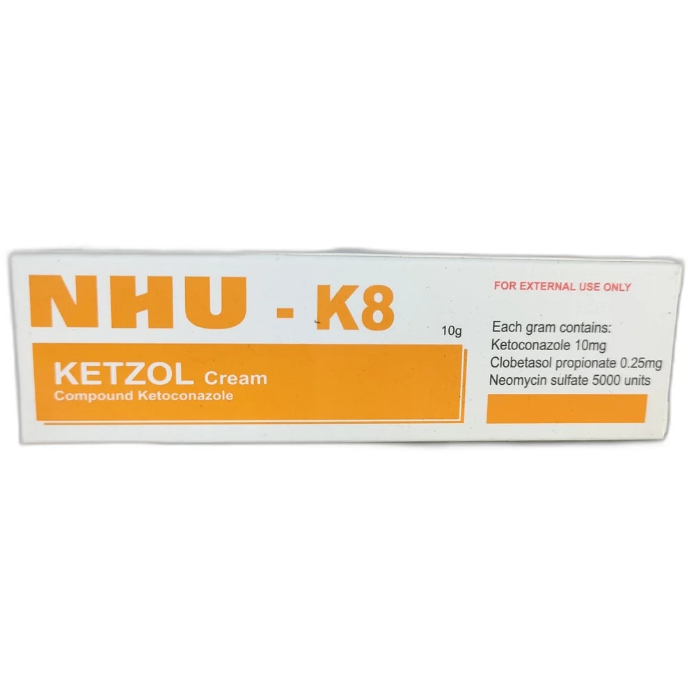 NHU-K8 Ketoconazole 10 mg/g; Clobetasol propionate 0.25 mg/g; Neomycin sulfate 5000 units/g - PHARMACIE PORNLEU PICH