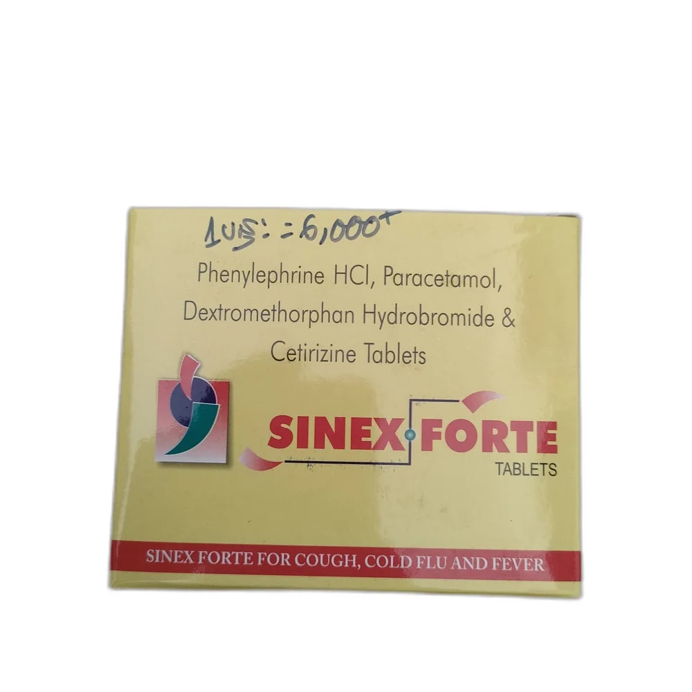 Sinex Forte 5 mg / 500 mg / 10 mg / 5 mg - PHARMACIE PUNLEU SOKPHEAP II