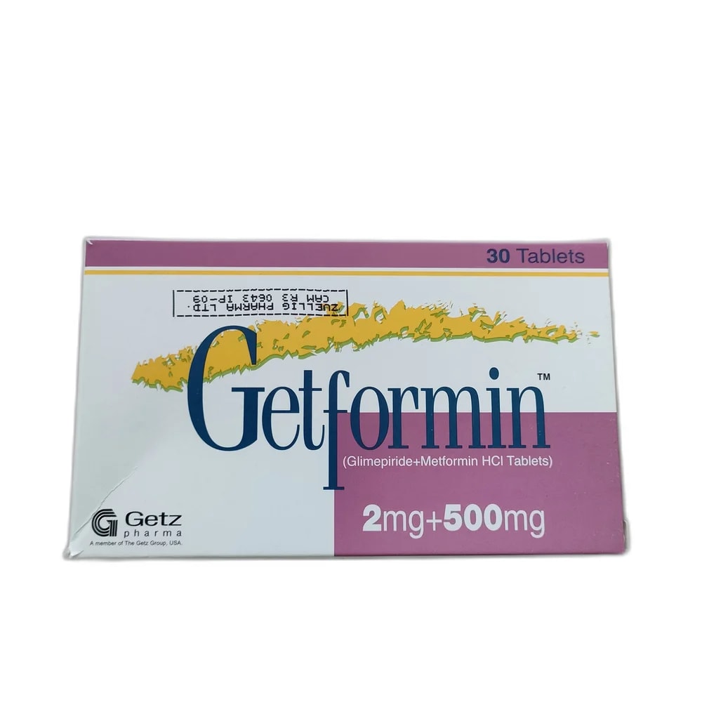 Getformin 2 mg + 500 mg 2 mg / 500 mg - SUKHA PHARMACY