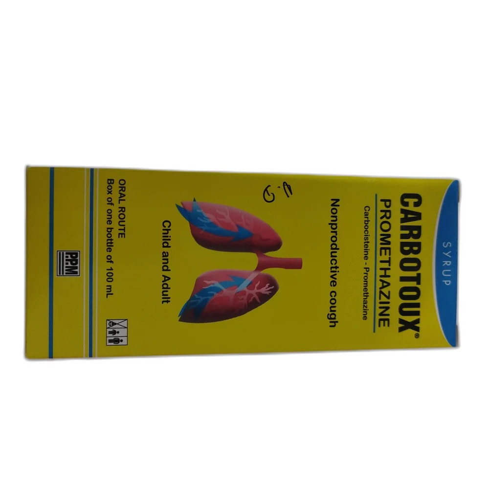 Carbotoux Promethazine Carbocisteine 100 mg / Promethazine hydrochloride 2.5 mg per 5 ml - PHARMACIE PORNLEU PICH