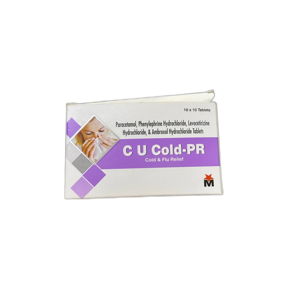 CU Cold-PR Paracetamol 500 mg / Phenylephrine HCl 5 mg / Levocetirizine HCl 5 mg / Ambroxol HCl 30 mg; 100 tablets - Kim Yi