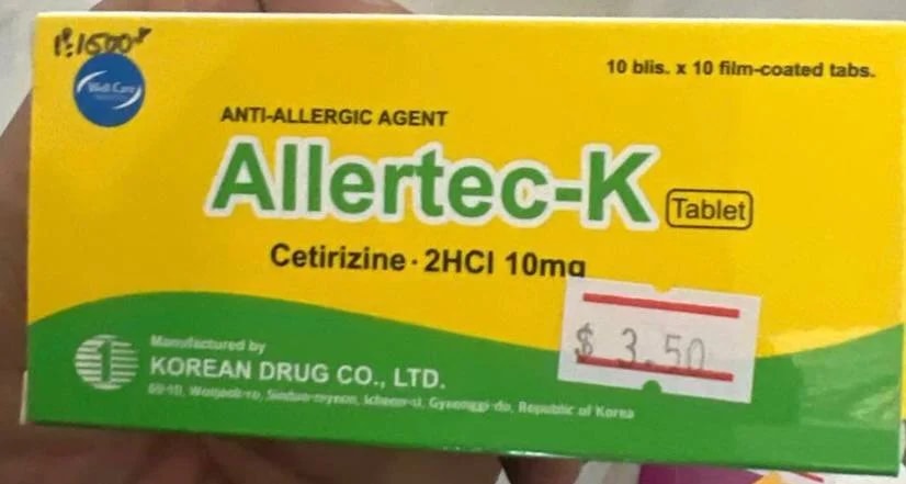 Allertec-K 10mg - ឱសថស្ថាន ក្តីស្រឡាញ់